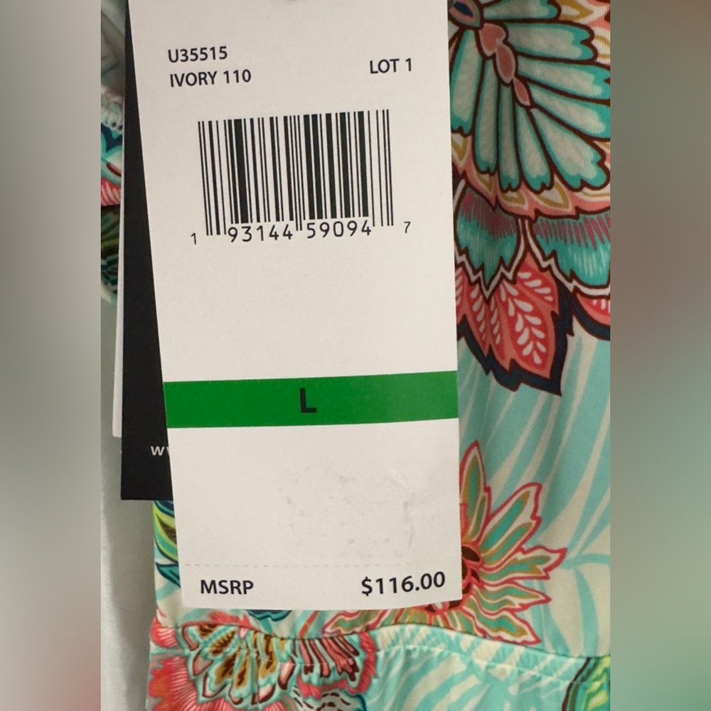 Coco Reef Adorn Cover Up V-Neck Dress - Tropical Lotus Ivory. Large NWT - Picture 10 of 12